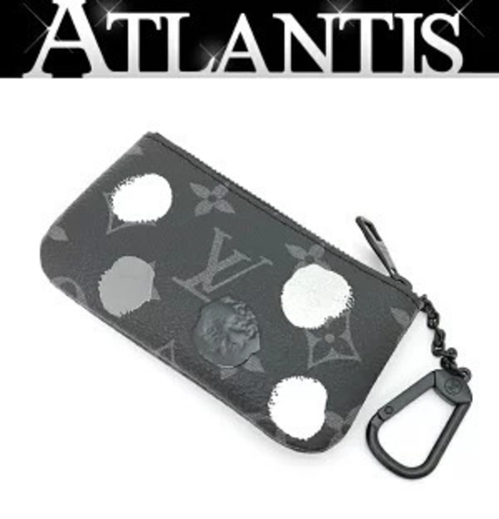 Louis Vuitton LV YK Pochette Key Case Wallet Yayoi Kusama Monogram Eclipse Black